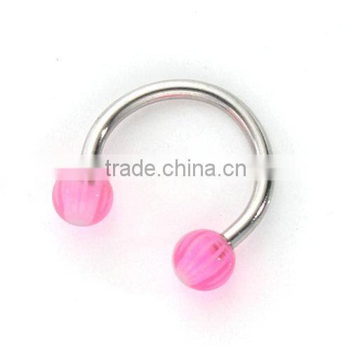 Wholesale Unique Lip Ring Acrylic Balls Nose Ring Lip Ring Eyebrow Rings CBR Piercing Jewelry