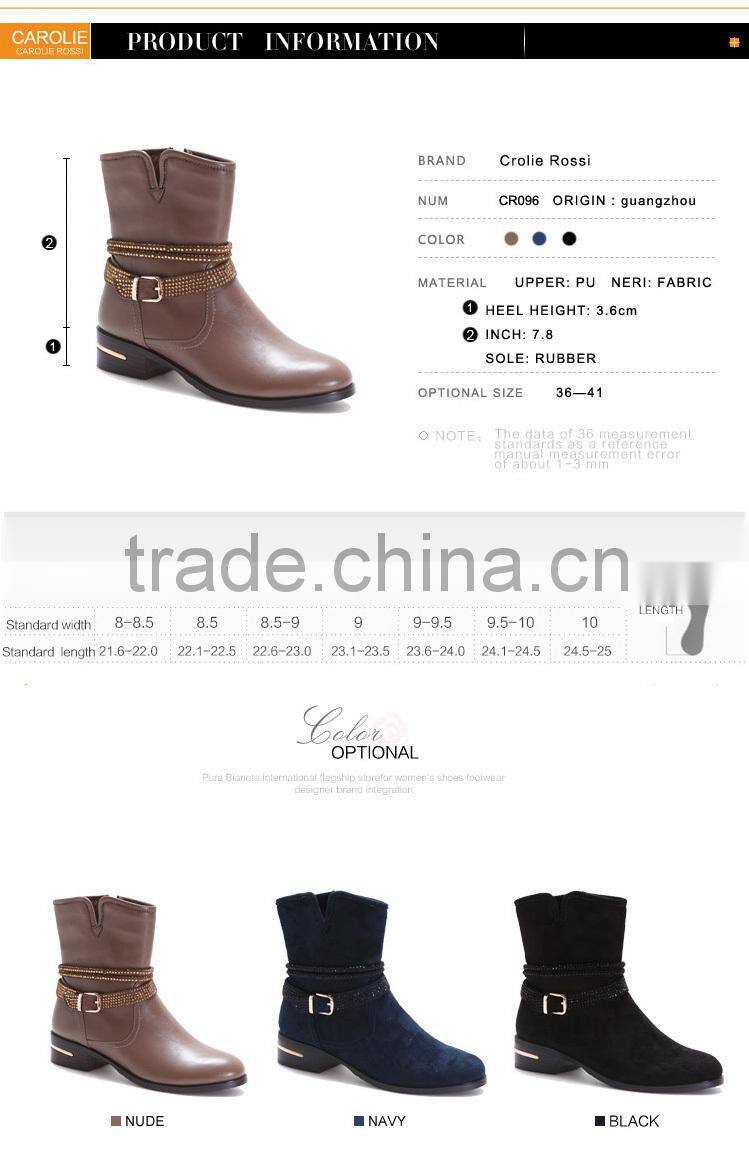 Europen style lady half boots sales well low price women shoes in guangzhou