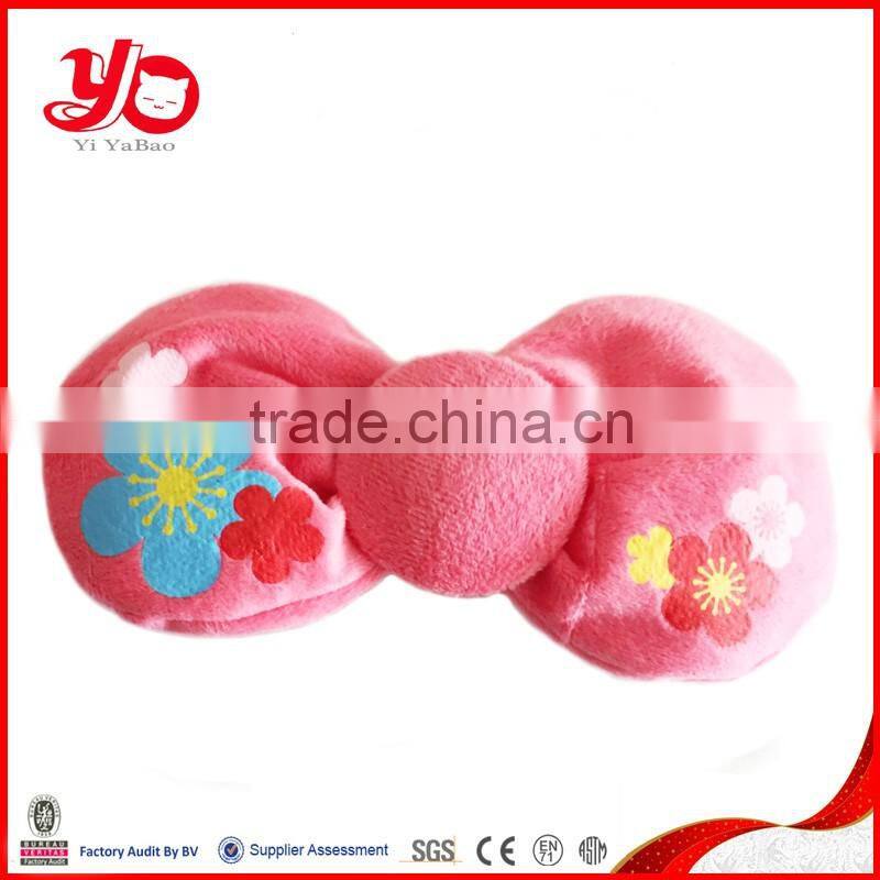 Custom plush hair tie with print,cute plush hair tie for girl