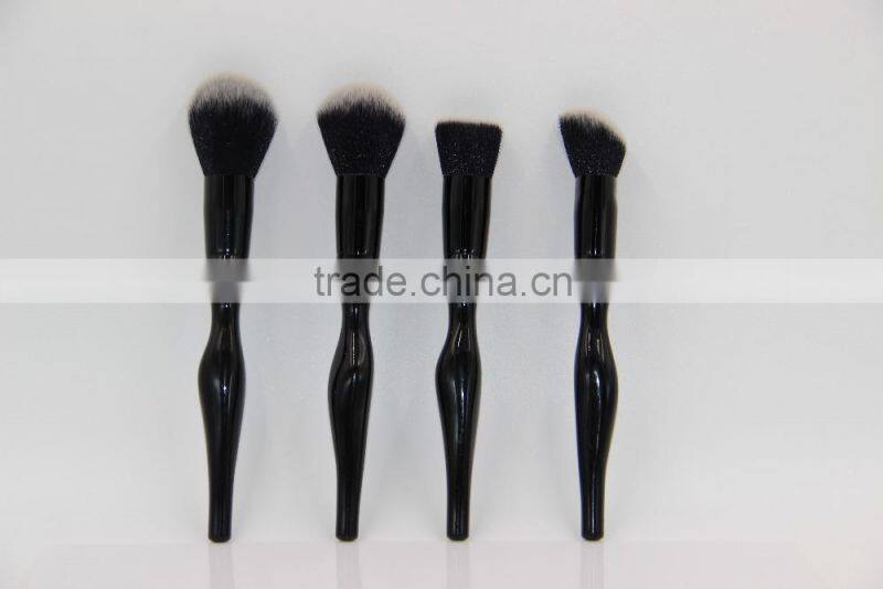 YMC Multi-Function Pro 4pcs black makeup brush set