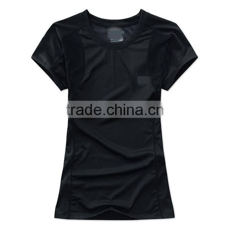 Factory Wholesale Bamboo Fiber Running Fitness Sports Dry Fit Breathable Lady Short Sleeve T Shirt