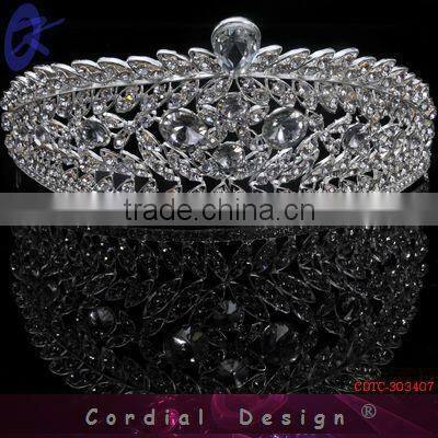 Unusual Rhinestone Hair Comb Alloy Tiaras Crowns For Wholesale