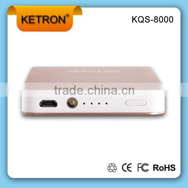 new li-pomer external battery LED light portable power bank 5800mah