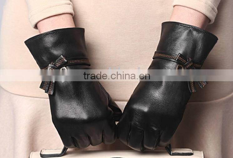Wholesale ladies wear leather gloves manufacturer in hebei