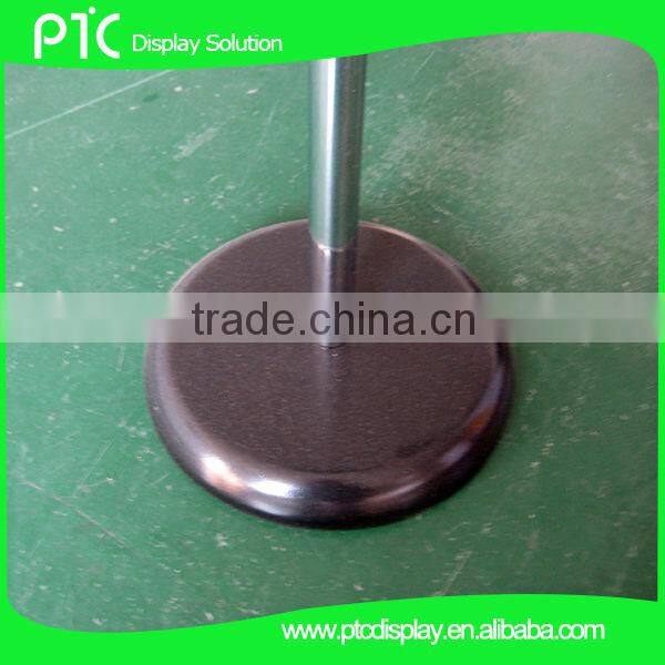 Information stand with telescopic pole to adjust height