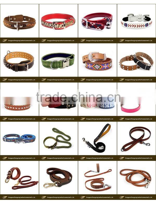 adjustable leather pet collar, Italian leather collar for dog, fashion pet collar