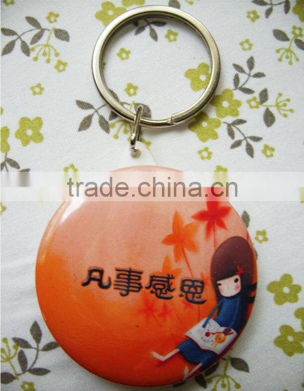 *cosmetics mirror compact mirror key chain with custom colors