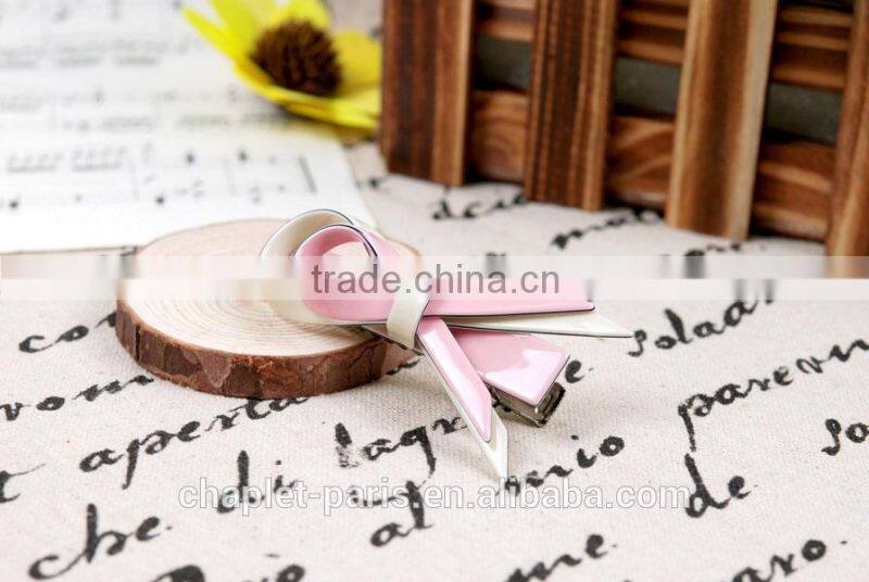 Wholesale brand hair accessories metal alligator clip eco friendly fashion kids hair barrettes with resin bow