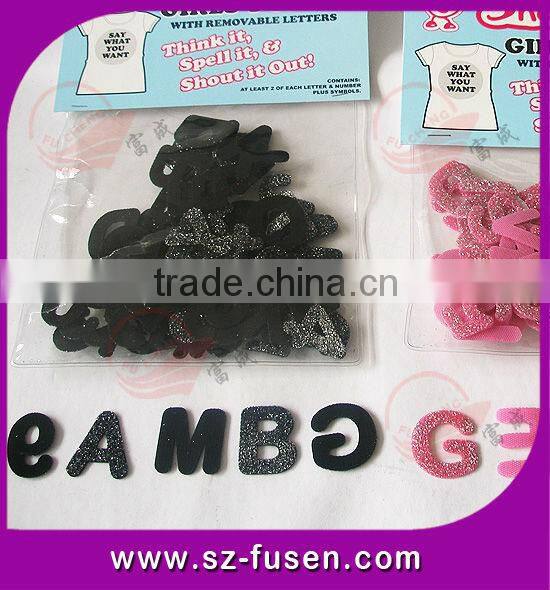 wholesale good quality nylon hook and loop letters