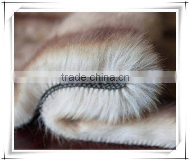 High quality long pile plush faux fur fabric