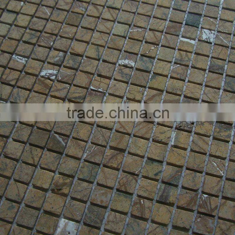 Rainforest Brown Stone Mosaic Wall Tile Hall Decoration Material