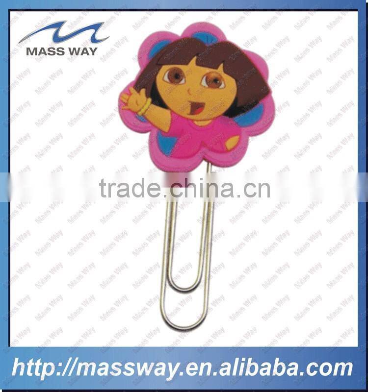 promotional custom 3D butterfly shape soft rubber PVC bookmark