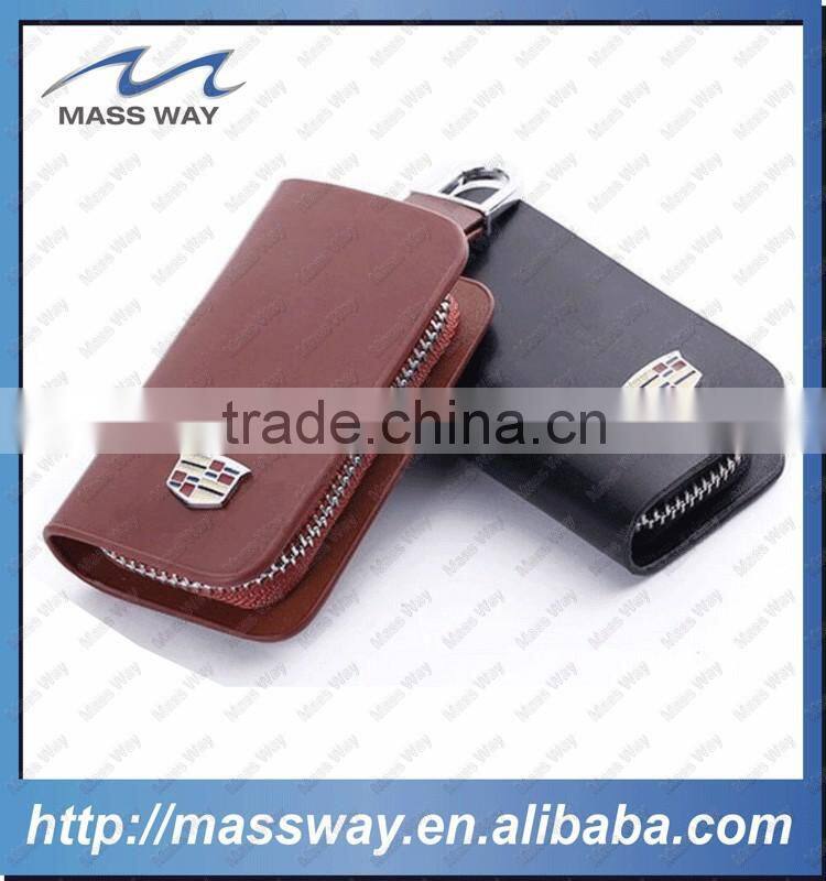 high grade custom men fashion fine genuine leather key wallet