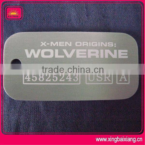 stainless steel custom metal dog tag with laser engraving