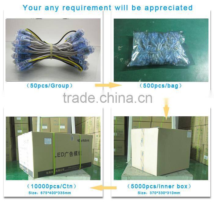 DC12v 18-20lm through hole led pixel light with 160 view agle