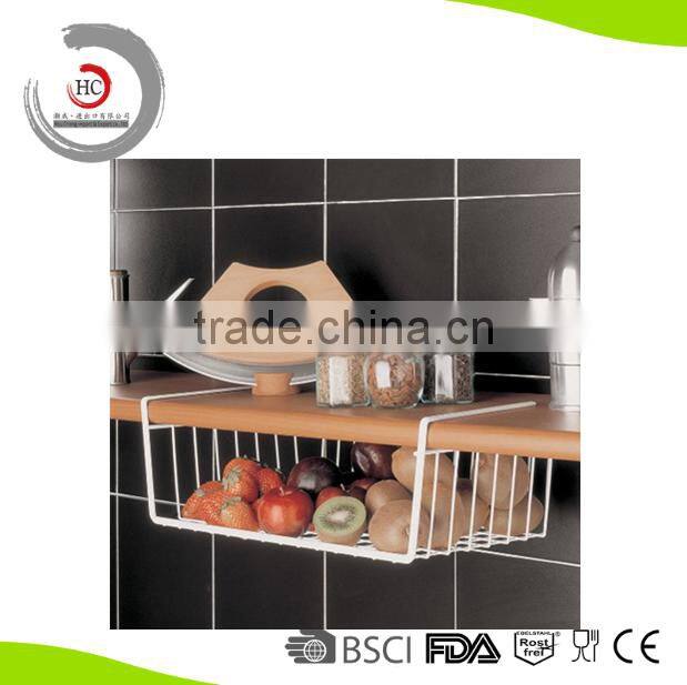 Multifunction iron flooding plastic cabinets basket tableware basket hanging basket