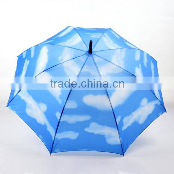 23" Blue Sky and Cloud Printing Umbrella, Offset Printing Umbrella