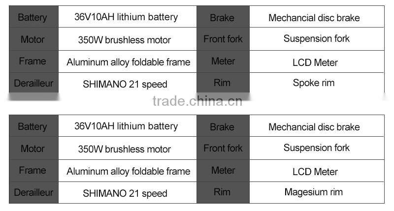 High-end design folding e bike