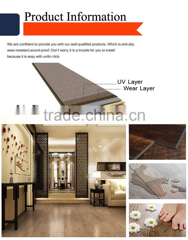 Wood Grain Click Planks Vinyl WPC Flooring