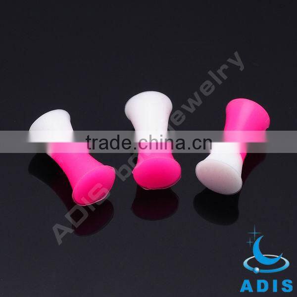 Beautiful wholesale custom fresh color soft body jewelry silicone plugs ear