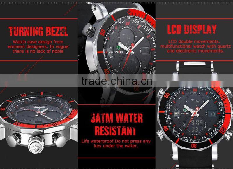 WEIDE Mens Watches Top Brand Watch Men Sports Luxury watch Multi-functional Analog Quartz Digital Smart Watch