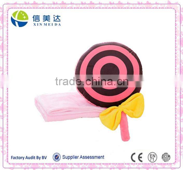 Colorful Delicious Sweet Lollipop Plush Pillow & Blanket