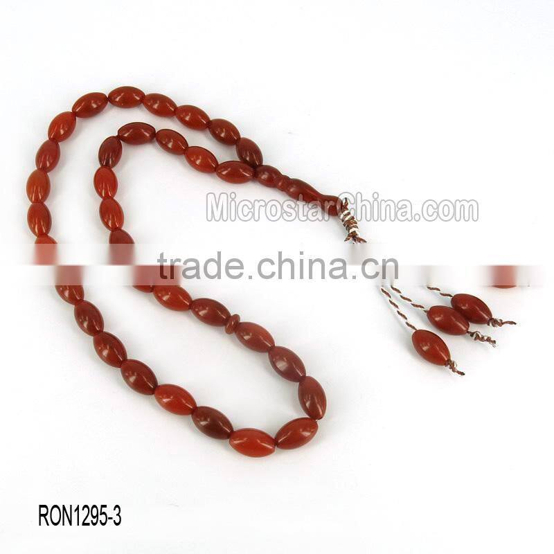 Cherry amber color 33pcs Islamic Prayer Beads Misbaha Rosary Tesbih misbaha