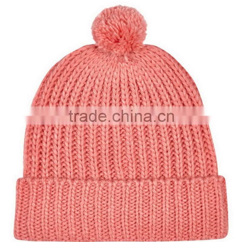 2016 orange/pink ladies knitted winter hat