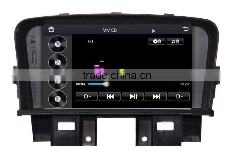 dashboard placement car dvd player for chevrole cruze with GPS/Rear View Camera/BT/3G/WIFI/TV/Radio/RDS functions