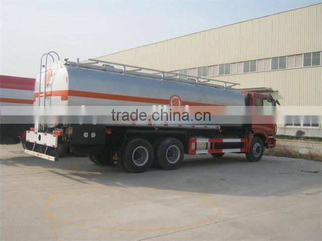Foton 3 axles used oil truck Russia 21000 lit Litres Literes fuel tank truck for sale