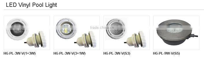 IP68 New plastic body 3W Small LED vinyl pool light
