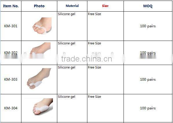 More breathable big toe orthotic separator ,silicone gel bunion guard
