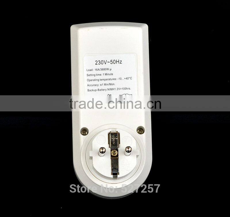 12/24 Hours Digital Plug-in Timer Programmable EU Plug Socket Switch