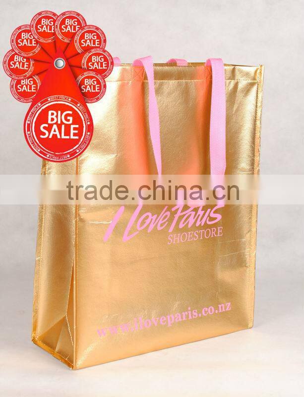 Shiny Laminated Non-Woven Tropic Shopper Tote Bag