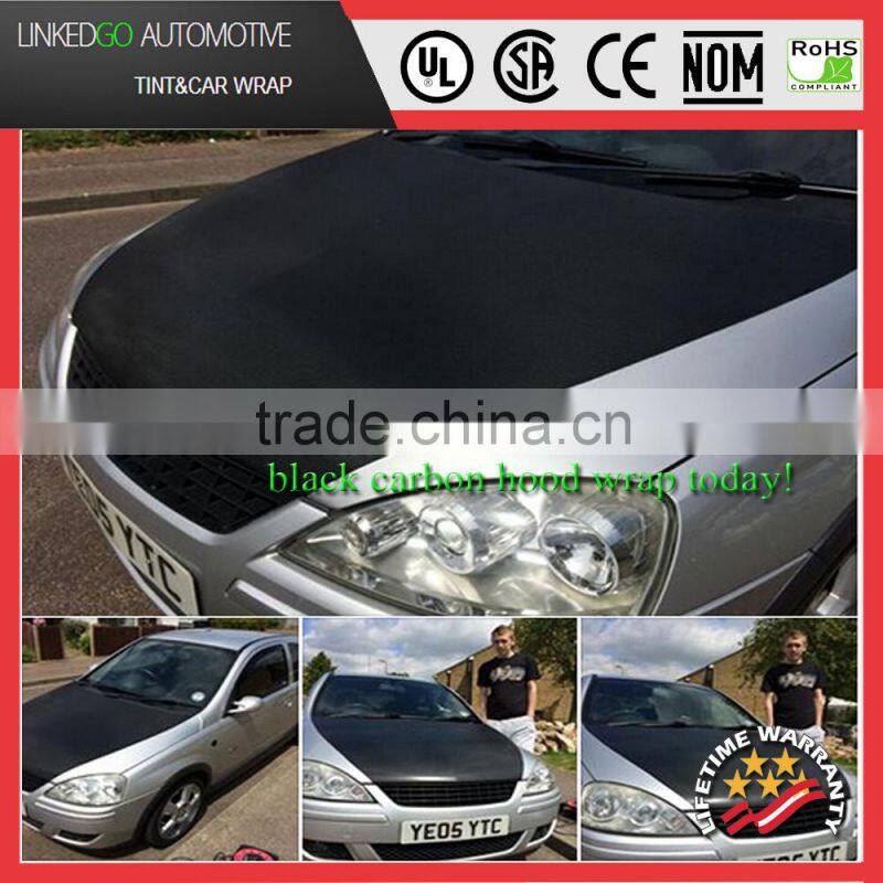 Fashion car sticker 1.52*30M vinyl wrap 4D Black Carbon Fiber Vinyl sticker sheet