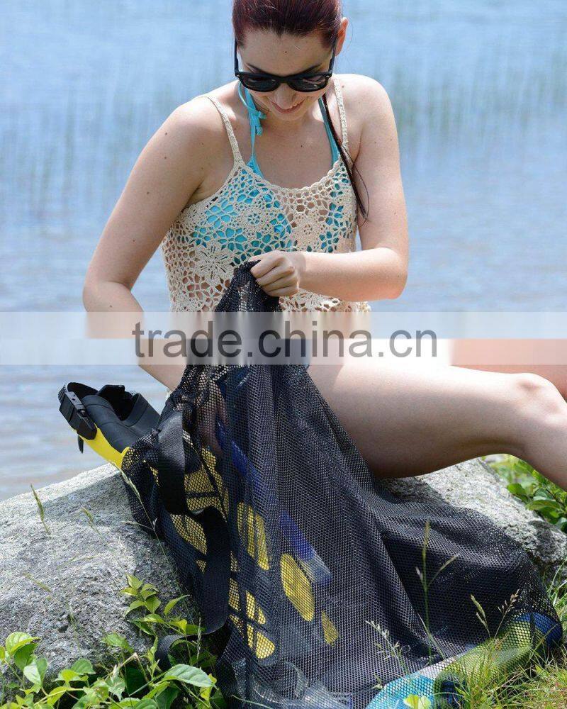 Mesh Ball Bag With Shoulder Strap. 30 x 40 Inches with Drawstring Closure