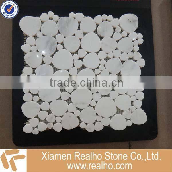 classico botticino hexagonal marble mosaic tiles