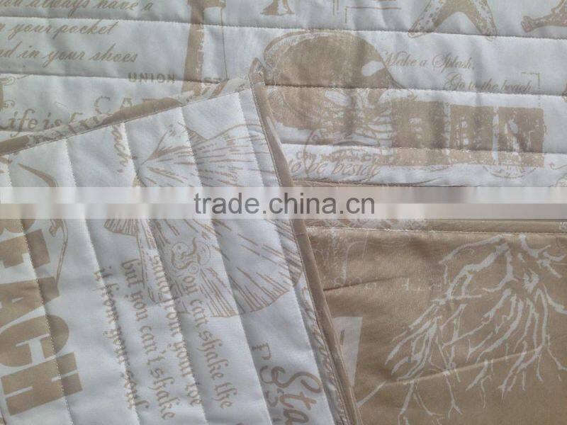 100% polyester fiber quited cover set with filling America origin order design as main products