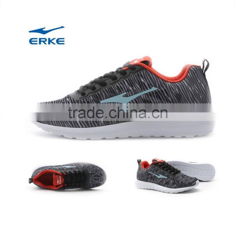 ERKE wholesale dropship breathable fly knitted mesh china brand womens sports running shoes