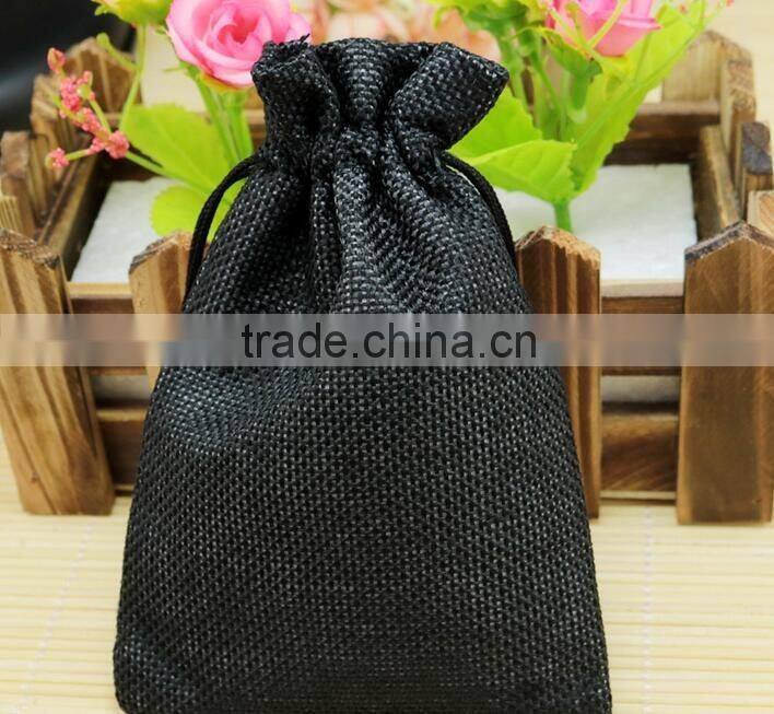 13cm*18cm Hot Pink Color Wholesale Custom Jute Bag Linen Cotton Bag