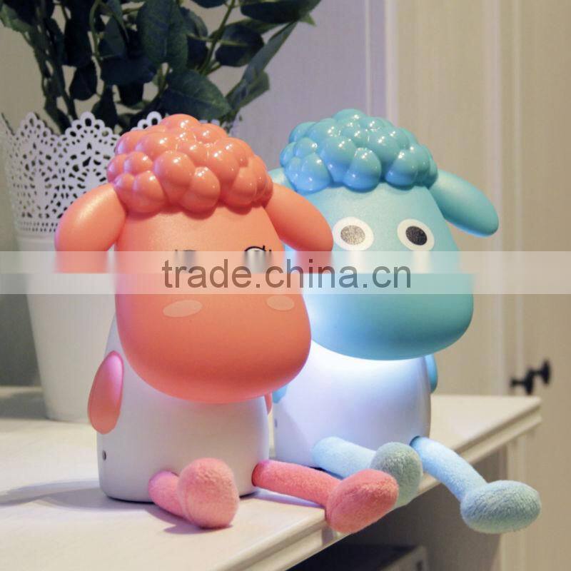 Modern cute wireless battery powered children kids led study sheep desk lamp
