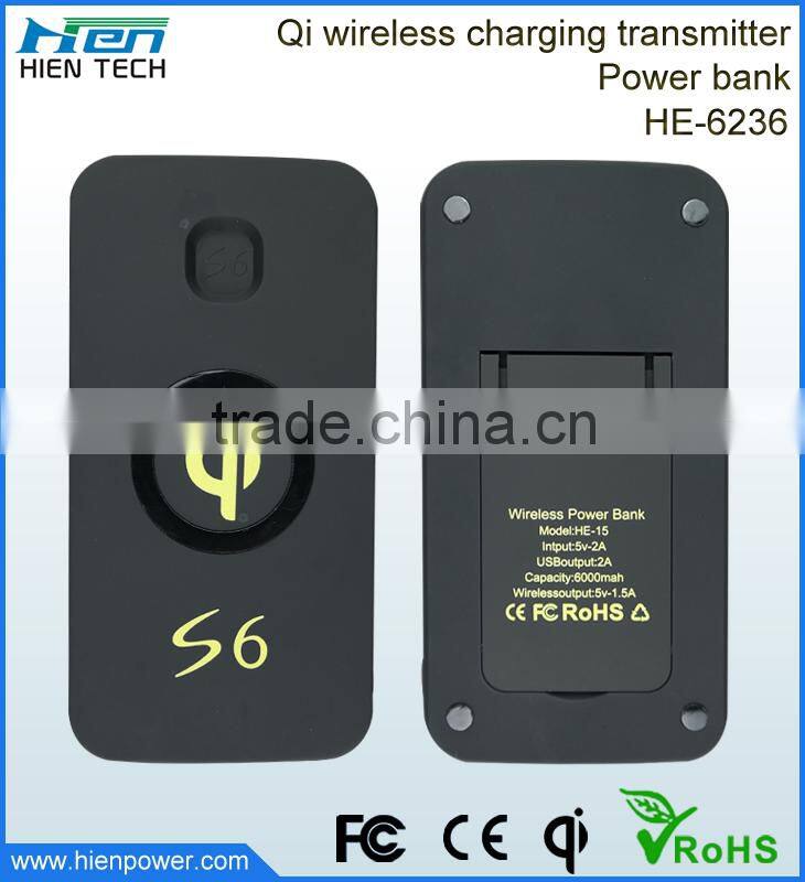 100% match Samsung Galaxy s6 QI wireless charger power bank
