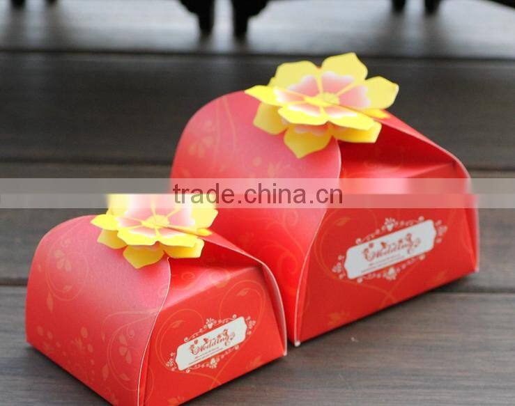 hottest selling China red Paper Gift Box candy paper box for wedding