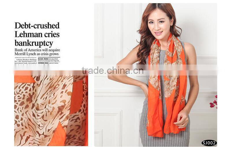 leapord scarf/2015 chiffon cheap scarf/latest fashion scarf