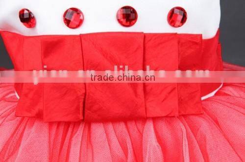 Children Girls Kids Dresses Crystal Knee Length Kids Dresses