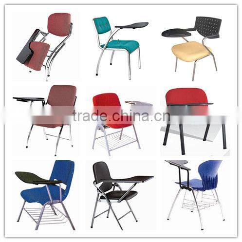 folding pu training chair with writing table AH-007