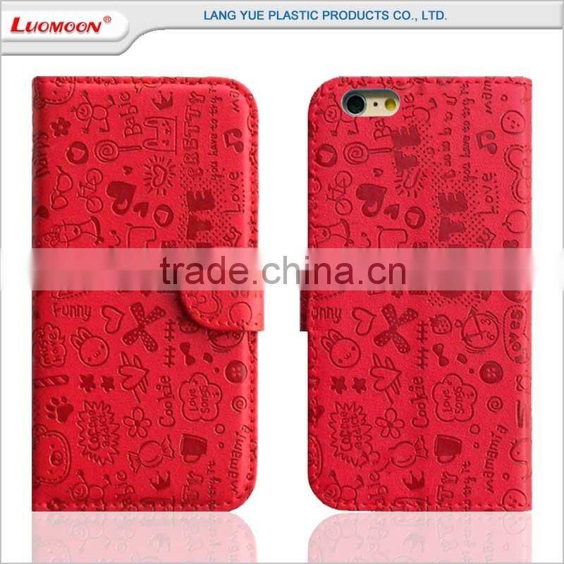 folio opening design wholesales cellphone leather case for huawei 3C/G740 P7 G730 G610 G630