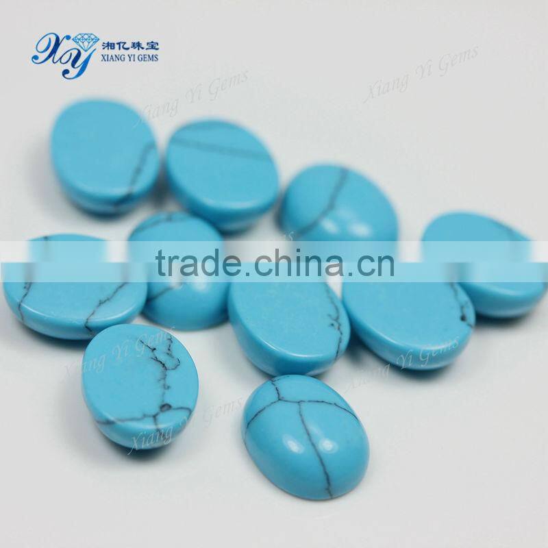 9x11mm cheap gemstones oval shape cheap blue stone turquoise conchos