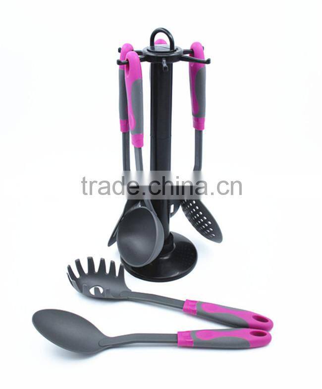 6-Piece Heat-Resistant Utensil Set with colorful handle kitchenware