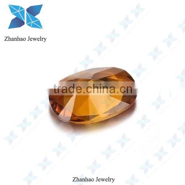 wholesale wax casting oval cut citrine synthetic nano gemstones